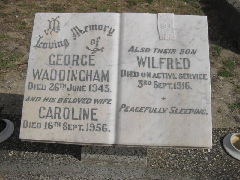Wilfred WADDINGHAM gravestone