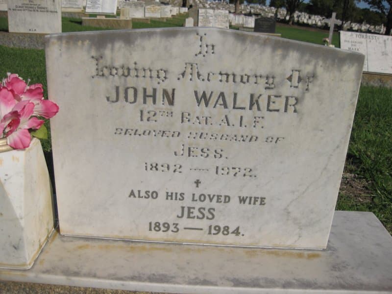John WALKER gravestone