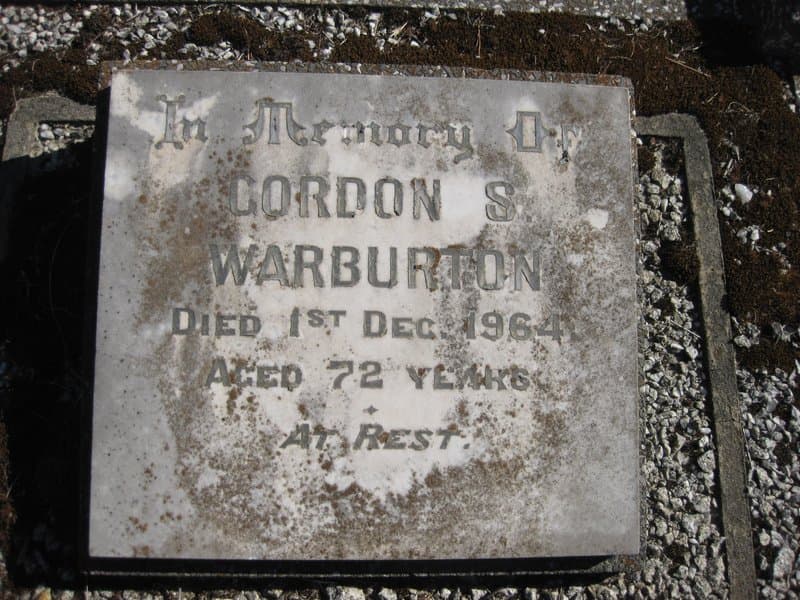 Gordon Stanley WARBURTON gravestone