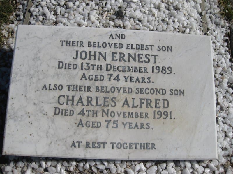 John Ernest WARBURTON gravestone