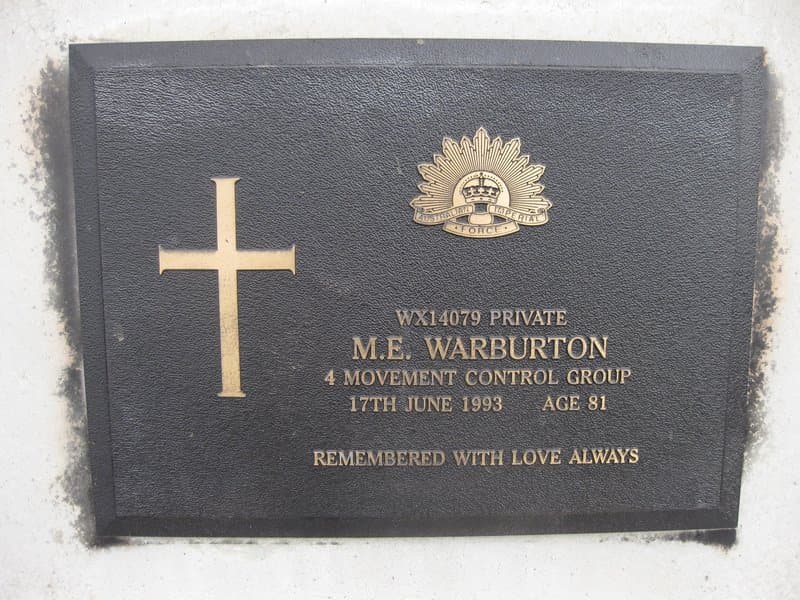 Major Ernest WARBURTON gravestone
