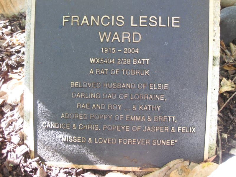 Francis Leslie WARD gravestone