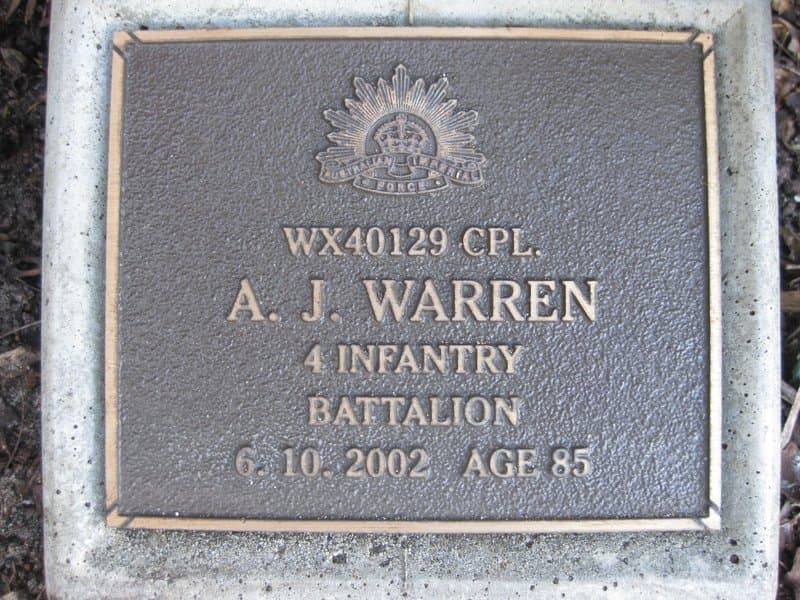 Arthur James Allan WARREN gravestone