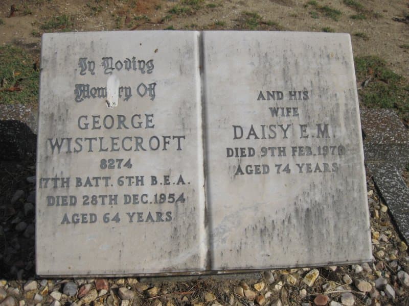 George WISTLECROFT gravestone