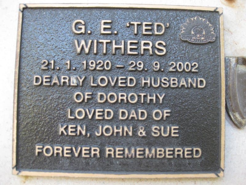 George Edward WITHERS gravestone