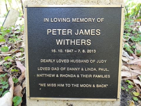 Peter James WITHERS gravestone