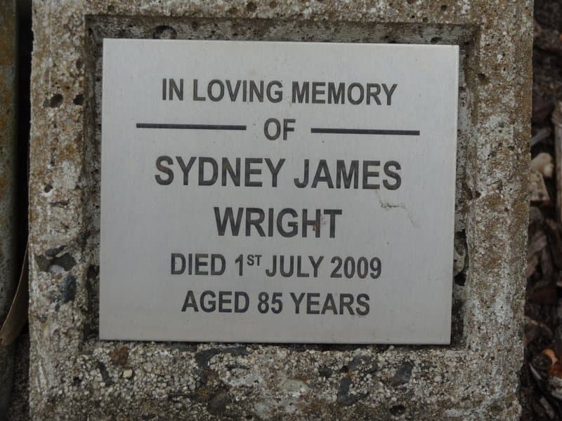 Sydney James WRIGHT gravestone