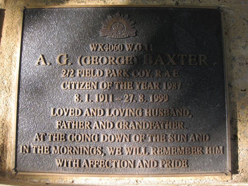 Allan George ("George") BAXTER gravestone photograph 2
