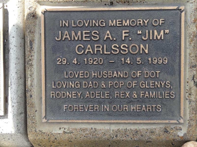 James Alexander Fredrick CARLSSON gravestone photograph 1
