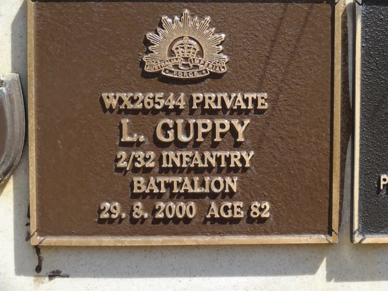 Leonard Roy GUPPY gravestone photograph 2