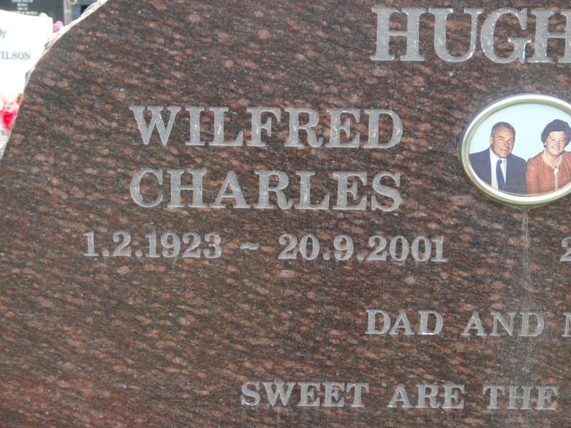 Wilfred Charles HUGHES gravestone photograph 2