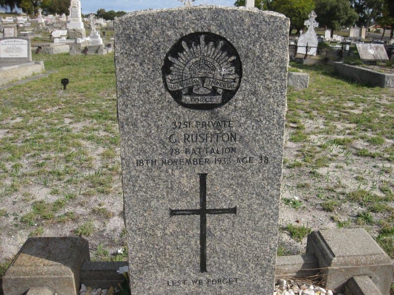 George RUSHTON gravestone photograph 2