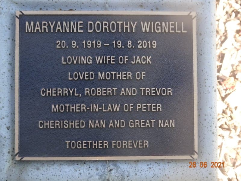 John Conrad WIGNELL gravestone photograph 3