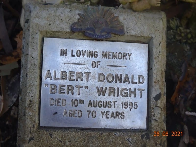 Allan Stuart WRIGHT gravestone photograph 2